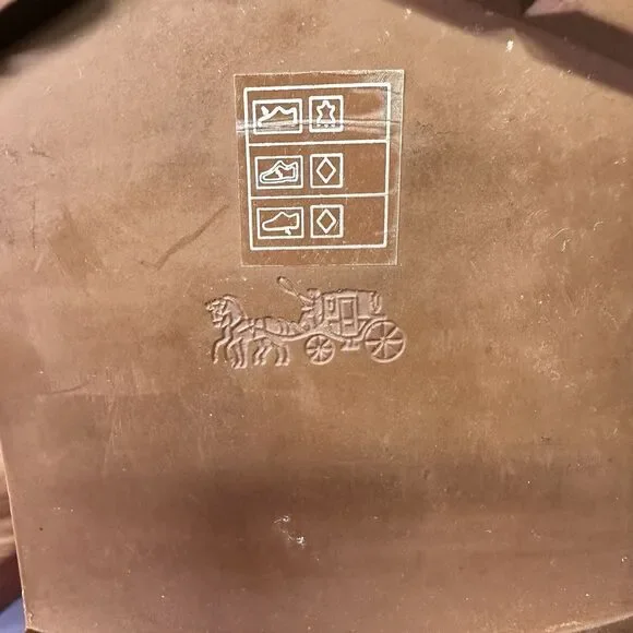 Coach Leather Ankle Boots Women’s Size 8 Brown Zip-Up Logo Turnlock Detail - Picture 11 of 11